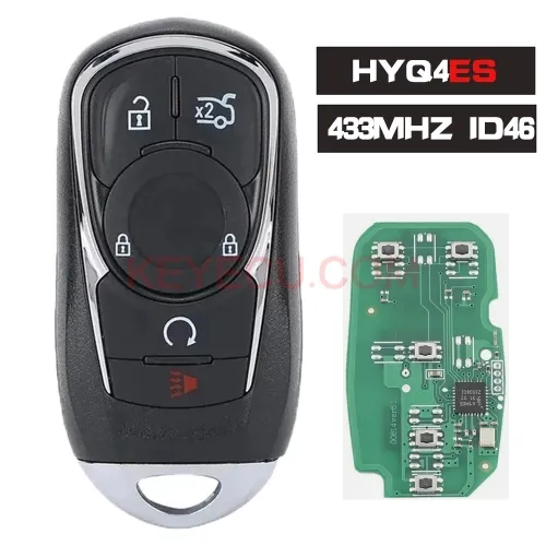FCCID: HYQ4ES Smart Remote Key 5 Button 433MHz ID46 Fob for Buick Lacrosse 2021-2023