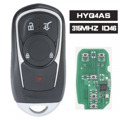 FCCID: HYQ4AS Smart Remote Key 315MHz ID46 4 Button Fob for Buick Envision Encore 2021-2023