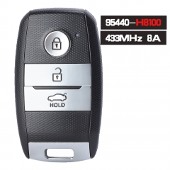 P/N: 95440-H8100,  Smart Remote Key 3 Button Fob 433MHz 8A Chip for KIA Rio Stonic 2017+