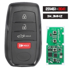 231451-3041 Smart Remote Key Fob 314.3MHz 4 Button for Toyota Tacoma Tundra 2022-2024 