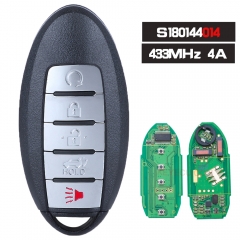 S180144014 Llave remota inteligente 5 botones 433,92 MHz 4A Fob para Infiniti JX35 2013, QX60 2015 2016