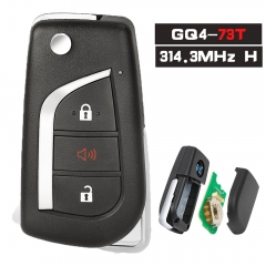 GQ4-73T  GQ473T 3 Button Keyless Remote Flip Key FSK 314MHz H Chip Fob for Toyota RAV4 2019 2020 2021