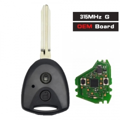 OEM Board Remote Key Fob G Chip 315MHz/433MHz 2 Button for for Toyota AVANZA 2016 - 2018 Wigo Grand for Daihatsu Xenia Alza Myvi Axia