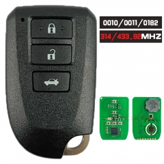 Board ID: 0010/0011/0182 Smart Key 312/314.3MHz / 433MHz 8A Chip Fob 3 Button for Toyota YARIS L YARIS VIOS