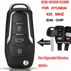 P/N: 95430-F2300 ,  OSLOKA-423T Remote Control Car Key 4 Buttons 433MHz ID46 Chip Fob for Hyundai Elantra 2016+