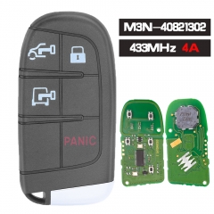 7FF24LXH 60977653 M3N-40821302 Smart Remote Key 433MHz 4A Chip 4 Button Replacement for RAM PROMASTER 2022 2023