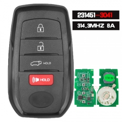 231451-3041 Smart Remote Key Fob 314.3MHz for Toyota Venza 2021-2023