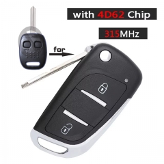 Upgraded Flip Remote Key Fob key 315MHz 4D60 / 4D62 Chip 2 Button for Subaru Forester Impreza Legacy Outback