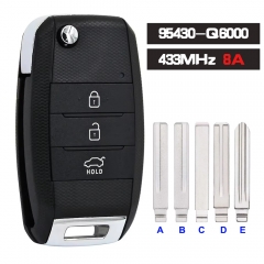 95430-Q6000 Remote Key Fob for Kia Seltos 2020 2021 2022 433MHz 8A Chip SYEC3TX1908 RLVHYSY19-0748 CCAF19LPI200T1