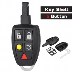 5 Button Remote Key Shell Case Housing Fob for Volvo C30 C70 S40 V50 KR55WK49259