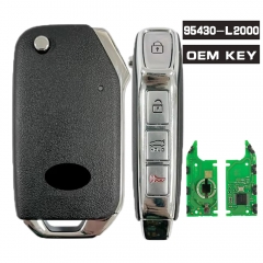 Original PN: 95430-L2000 ,FCCID: CQOTD00660 (DL3) Flip Remote Key 4 Button 433MHz Fob for Kia K5  2021-2022