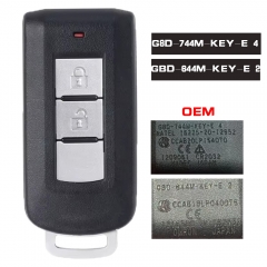 Mando a distancia inteligente OEM G8D-644M-KEY-E 2/G8D-744M-KEY-E 4, 434 MHz, ID46, 2 botones, para Mitsubishi Lancer Outlander