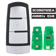 3C0 959 752 BA , 3C0959752BA Smart Remote Key 3 Button 434MHz ID48 Chip for for Passar / Passat CC   2006-2011