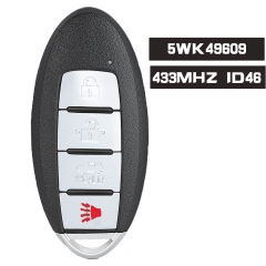 Smart Remote Key 4 Button 433MHz PCF7952A For Nissan Maxima 2008 2009 2010 2011 2012 2013 2014 2015 285E3-JC07A 5WK49609