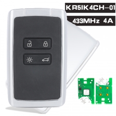 4A NCF29xM Chip 433MHz Car Remote Key KR5IK4CH-01 for Renault Kadjar Clio5 Zoe2 Koleos Captur Scenic Megane 2019-2022