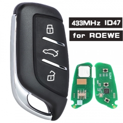 Llave remota inteligente de 3 botones con chip ID47 PCF29A1 de 434 MHz para ROEWE RX3, RX8, RX5, ERX5, I6, I5, años 2015 a 2019