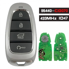 P/N: 95440-CG070 Llave remota inteligente de 4 botones con chip ID47 de 433 MHz sin llave para Hyundai Staria 2022