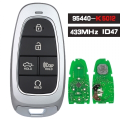 95440-K5012, FOB-4F28 Control remoto de proximidad con llave inteligente de 5 botones, chip ID47 de 433 Mhz para Hyundai Santa Cruz 2021 2022 2023