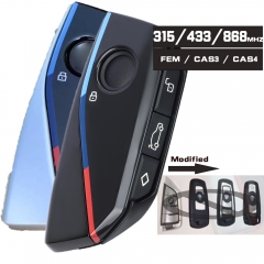 YGOHUF5662 / YGOHUF5767/ YGOHUF5661 Modified Smart Remote Key 4 Button for BMW CAS3 FEM BDC CAS4 CAS4+ F Chassis 5 7 Series Fob 315MHz/ 434MHz/868MHz