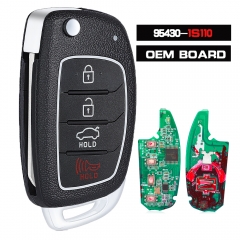 P/N: 95430-1S110 ( OEM Board ) 434MHZ 4D60 80BIT 4 Button Fob Flip Remote Key for Hyundai HB20 2016-2019