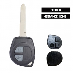 Modelo: T68L0 Control remoto para llave de coche con 2 botones FSK 433,92 MHz ID46 7961AT Chip para Suzuki Fob HU87 Hoja sin cortar