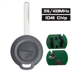 Remote Key 2 Button Fob 315MHz / 433MHz ID46 Chip for Mitsubishi Colt Warior Carisma Spacestar For Smart Transmitter