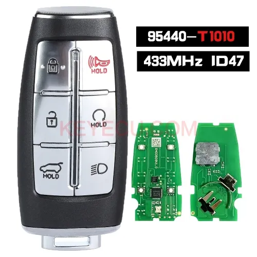 95440-T1010 Smart Remote Key 6 Button Fob 433MHz ID47 Chip for Hyundai Genesis G70 2021