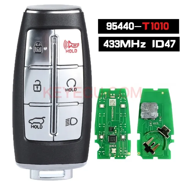 95440-T1010 Smart Remote Key 6 Button Fob 433MHz ID47 Chip for Hyundai Genesis G70 2021