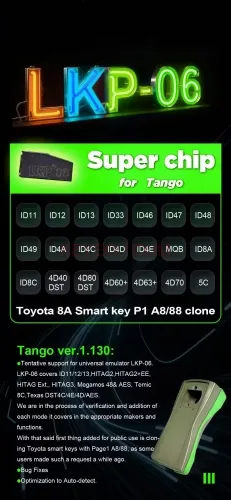 10PCS LKP-06 LKP06 Super Chip Universal Chip for ID11 ID12 ID13 ID33 ID46 ID47 ID48 ID49 4A 4C 4D 4E MQB 8A 8C 4D60+ 4D63+ 4D70 for Tango Key Tool