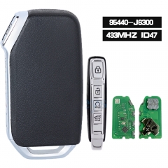 95440-J6300, Smart Remote Car Key Fob 433MHz ID47 Replacement Keyless Go 4 Button for KIA K900 2018 2019 2020