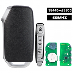 95440-J5900, Smart Remote Car Key Fob 433MHz Replacement Keyless Go 4 Button for KIA Hz ID47 Replacement Keyless Go 4 Button for KIA Stinger 2017