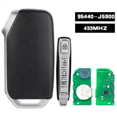95440-J5900, Smart Remote Car Key Fob 433MHz Replacement Keyless Go 4 Button for KIA Hz ID47 Replacement Keyless Go 4 Button for KIA Stinger 2017
