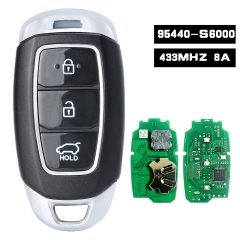 95440-S6000 433.92MHz 8A Chip Smart Remote Control Proximity 3 Button Keyless Go Key for Hyundai Santa Fe Kona IX35 i30