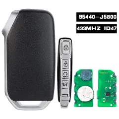 95440-J5800, Smart Remote Car Key Fob 433MHz ID47 Replacement Keyless Go 4 Button for KIA Hz ID47 Replacement Keyless Go 4 Button for KIA Stinger 2017