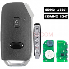 95440-J5501, 95440-J5500 Smart Remote Car Key Fob 433MHz ID47 Replacement Keyless Go 4+1 Button for KIA Stinger 2022