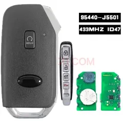 95440-J5501, 95440-J5500 Smart Remote Car Key Fob 433MHz ID47 Replacement Keyless Go 4+1 Button for KIA Stinger 2022