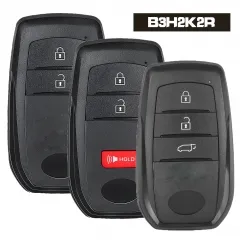 B3H2K2R Smart Key for 2020 Toyota Yaris 2/3 Buttons 433.58/434.42MHZ 4A NCF29A1M HITAG AES Chip