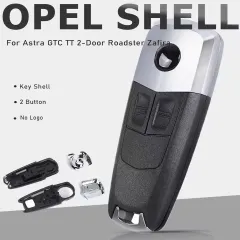 Remote Key Shell Case Fob Replacement for Opel Astra GTC TT 2-Door Roadster Zafira 2 Buttons No Logo