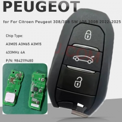Aftermarket New Lion Head Smart Key Fob A3M05 A3M65 A3M15  4A 433MHz 9842119480 For Citroen Peugeot 308/308 SW 408 3008 2022-2025