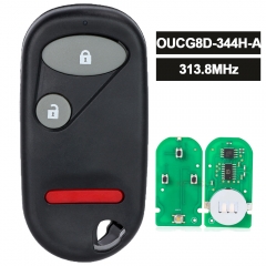 FCC: OUCG8D-344H-A Remote Key 313.8MHz 2+1 Button for Honda CR-V Element Civic Fob
