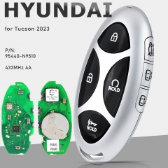95440-N9510 Smart Remote Key Fob 433MHz 4A 7B for Hyundai Tucson 2023