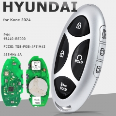 95440-BE000 , TQ8-FOB-4F61M43 Smart Remote Key 6+1B Fob 433MHz 4A for Hyundai Kone 2024