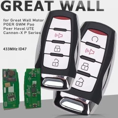 Mando a distancia inteligente para camioneta Great Wall Haval Pao POER GWM Haval Serie P con chip ID47 de 433 MHz.