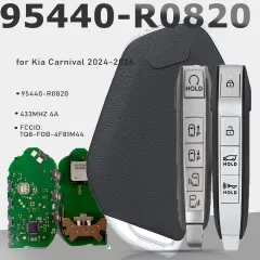 PN: 95440-R0820 Smart Remote Key FOB 9 Buttons Keyless Go 433MHz 4A Keyless Go for Kia Carnival 2024-2026