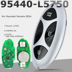 95440-L5750 para Hyundai Sonata 2024 Llave remota inteligente 3+1 botones 433 MHz 4A Keyless Go