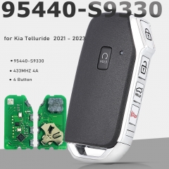 Llave remota inteligente 95440-S9330 de 433 MHz y 4 A, 4+1 botones, sin llave, para Kia Telluride 2021, 2022 y 2023