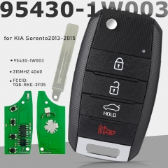 95430-1W003 315 MHz 4D60 4 botones Flip Remote Key Car Remote Fob para KIA Sorento 2013 2014 2015
