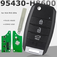 95430-H8600 433 MHz 4D60 Llave remota plegable para automóvil con control remoto para KIA RIO 2016+
