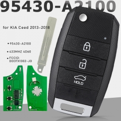 Mando a distancia plegable 95430-A2100 DD3TX1302-JD de 433 MHz y 4D60 para KIA Ceed (2013-2018)