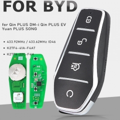 433.92MHz / 433.62MHz ID46 for BYD Qin PLUS DM-i Qin PLUS EV Yuan PLUS SONG Smart Remote Key Fob K2TF4-41A-F4AT, K2TF4-22C-F4H